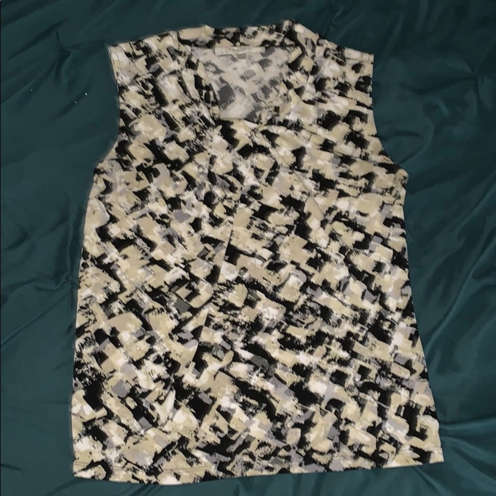 Beautiful beige and black sleeveless top
